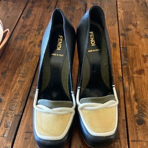 Fendi Heels, Size 38 runs a little small (Will fit size 7.5 or 7)